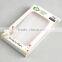 Generous & simple white cardboard packaging box with pvc window for mobile phone case