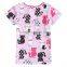 2 color nova kids promotion100%cotton summer short sleeve with cute cats lolita style girl t-shirt soft hot sale 2t-6t