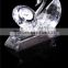 Wholesale Fancy Crystal Diamond Shape Clock with Clear Swan For Sports Souvenir