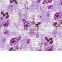 purple flower fabric pigment printing 100% polyester microfiber fabric