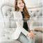 autumn slim solid color medium-long women blazer popper fashion suit women's outerwear