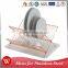 Kitchen accessories Hygienic Copper plated Metal wire corner dish rack