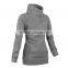 100% cotton high neck hoodie womens fleece hoodie