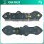 Rhodium Square Buckle Rhodium Stud Black Coat Leather Toggle Buttons