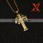 Fashion Jewelry Stainless Steel Iced Out CNC CZ Gold Cross Pendant For Hip Hop Men