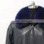 wholesale sheep leather long coat for men/men's sheep leather coat