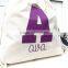 Top grade Eco friendly cotton drawstring bag ,customized logo drawstring bag shopping bag.