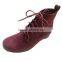 2015 ankle women lace up boot comfortable flat woman boot for winter