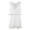 Women's wholesale clothing jumpsuits women, white black jumpsuits with lace insert