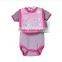 new style pink stripe baby clothes with lovely cartoon kids clothes online