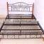 Double Queen size Designer Antique home platform Metal bed with headboard and footboard white