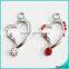 New arrival crystal heart pendants for necklace and keychain