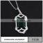New arrival emerald pendant brass silver jewelry/custom big stone pendant design