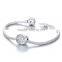 Wedding Jewelry Engraved Letter Merry Me 925 Sterling Silver CZ Micro Pave Beads