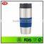 Drink ware type 16 ounce Double wall insulated stainless steel coffee tumbler with push lid