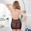 Women lace halter babydoll latex lingerie