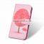 lovely pink PU leather mobile phone wallet for iphone 6 case