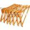 Nature color wooden suit hanger with metal flat hook