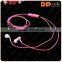 mobile phone accessories colorful zipper earphone 3.5mm stereo earbuds with mic