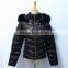 2016 women black fox fur for hood down jacket