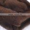 Russian style long brown whole mink fur coat beijing