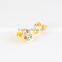 Nickel free stainless steel gold plated earrings crystal stud earrings