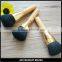 Grooming vegan bamboo finishing powder makeup brush ultra soft hair cosmetic powder brush