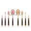toothbrush makeup 4pieces multi-purpose rose gold oval make up brushes set