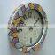 15 Inch Thermometer Hygrometer and Polyresin Mosaic Outdoor Clock