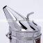 galvanized/stainless steel leather large size manual bee honey smokers
