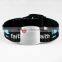Wholesale charm nylon id bracelet with metal for promotion