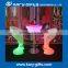 Strong aluminum alloy bar furniture led cocktail bar table