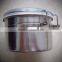 hot sale stainless steel storage jar/stainless steel canisters/stainless steel kitchen canisters/stainless steel airtight jars