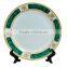 best sell 8" Gold&Green rim sublimation ceramic plate
