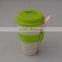 450ml eco plant fiber drinking cup with silicone lid