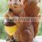 Resin Squirrel Carry Pinecone Solar Garden Animal Night Lights