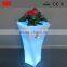 Decoration colored plastic plant pots , plastic led bright color flower pot