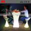 Highboy bar counter table with led lighting for events