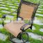 outdoor garden swivel chair in cast aluminum material with sling fabric armrest stackable spring dining chair