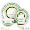 18pcs colorful stripe cheap ceramic dinner set ceramic cheap ceramic round dinner set