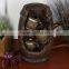 Three-Tier Cascading Barrels Tabletop Water Fountain With LED Lights