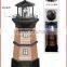 Solar Lighthouse Garden Stake Light with Revolving Beacon Garden Sunlight Solar Lighthouse Garden Decoration with thermometer