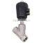 Stainless steel pneumatic angle seat valve
