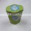 flower shape tin box,rubberized vanished tin box