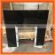 superior black granite, fireplace back panel and hearth set
