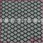 Black stretch sqare design tricot fabric, french tulle lace fabric