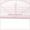 Kearing triangular plastic scale rulers 1/3 &1/4 &1/5 sanwich line scale with a protractor for fashion designing #8345