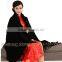 CX-B-P-41F New Product Noble Cape Brand Name Shawl Hand Made Wholesale Cashmere And Rabbit Fur Trim Cape