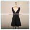 2016 Woman Sexy Club Dress Fashion Lace Patchwork Dress Backless Black Dress