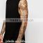 OEM customize men summer longline sleeveless turtle neck black plain t-shirt